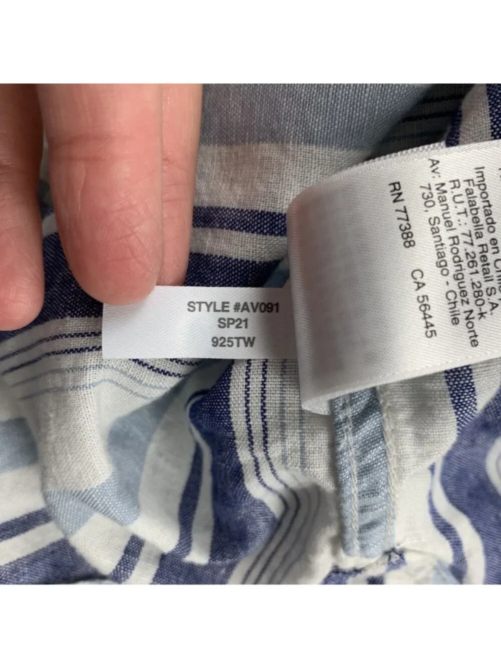 J.Crew Blue Striped Linen Blend Split Neck Tunic Shirt Dress S - Picture 6 of 8